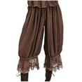 thumbnail image 1 of biudgviw Long Bloomer Pants for Women Mid Rise Soft Pajama Pants Lace Trim Lounge Pettipants Ruffle Cute Pj Bottoms Boho Beach Clothes, 1 of 3