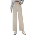 thumbnail image 1 of biudgviw Lounge Pants for Women Fall Comfy High Waist Work Office Pants Loose Wide Straight Leg Business Casual Pants with Pockets, 1 of 6