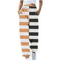 thumbnail image 1 of biudgviw Lounge Sweatpants for Women High Elastic Waisted Comfy Trousers with Pockets Fashion Striped Patchwork Pants, 1 of 5