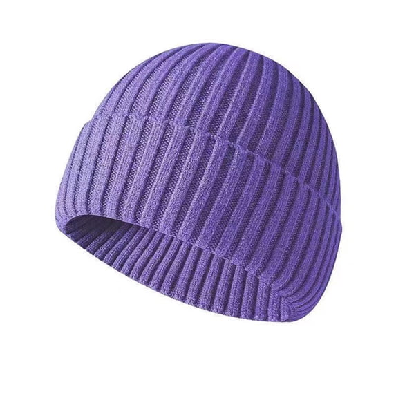 biudgviw Men Women Beanie Hats Ribbed Stretchy Cuffed Winter Hats Soft Warm Everyday Knitted Thermal Hats