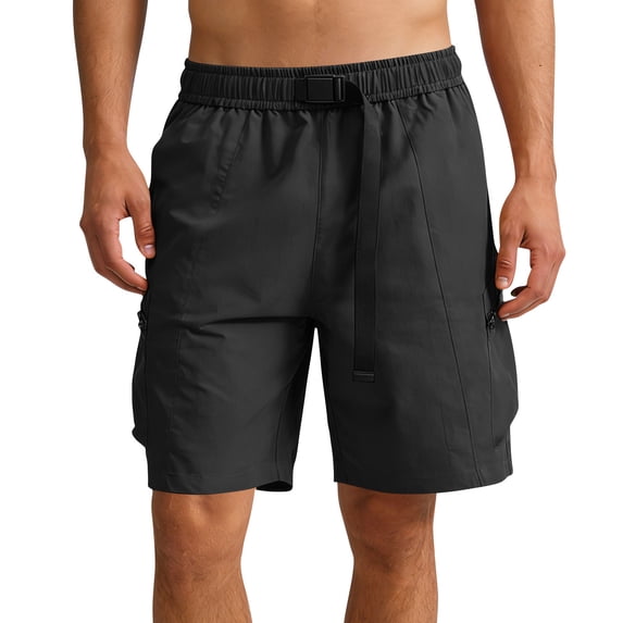 biudgviw Men's Cargo Hiking Shorts Belted Outdoor Travel Shorts Lightweight Summer Casual Work Shorts with Multi Pockets