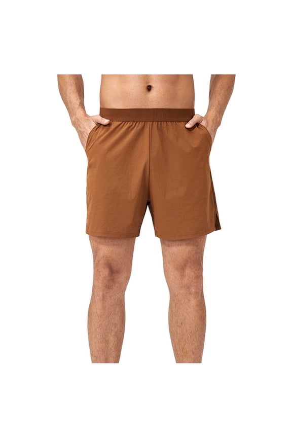 Men's Workout Running Shorts Side Split Quick Dry Gym Shorts Lightweight Breathable Casual Shorts with Pockets