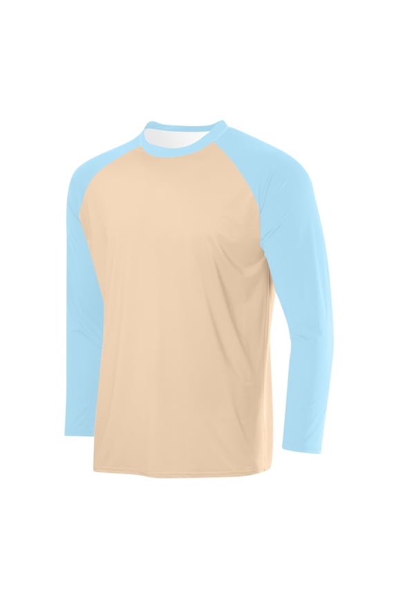 Mens Baseball Shirt Casual Long Sleeve Athletic Workout Tops Lightweight Breathable Classic Fit Crewneck Tee S-XXXL