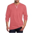 thumbnail image 1 of biudgviw Mens Long Sleeve Shirt Classic Fit Crew Neck Moisture Wicking Casual T-Shirts Comfortable Soft Workout Basic Tees, 1 of 5