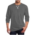 thumbnail image 1 of biudgviw Mens Long Sleeve Shirt Classic Fit Crew Neck Moisture Wicking Casual T-Shirts Comfortable Soft Workout Basic Tees, 1 of 5