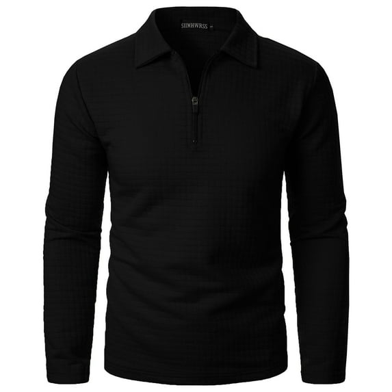 biudgviw Mens Pullover Sweatshirts Casual Mock Neck Quarter Zip Long Sleeve Athletic Tops Fall Winter Slim Sports Knitted Shirts