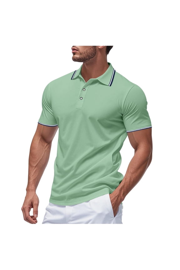 Mens Short Sleeve Shirts Business Casual Office Work T Shirt Classic Button Lapel Loose Fit Summer Top S-XXXL