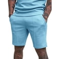 thumbnail image 1 of biudgviw Mens Workout Shorts Elastic Waist Drawstring Casual Shorts Lightweight Slim Pleated Sweat Shorts with Pockets, 1 of 7