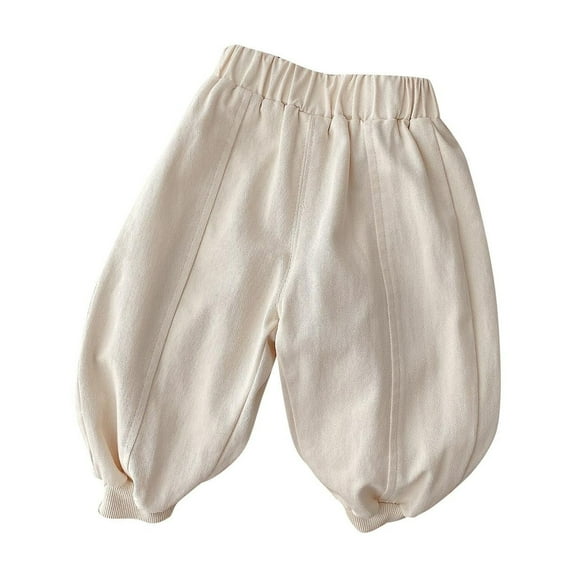 biudgviw Newborn Girls Boys Jogger Pants Soft Loose Elastic High Waisted Solid Color Long Pants Baby Infant Outfits