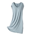 thumbnail image 1 of biudgviw Nightgowns for Women Sleeveless Nightshirts Comfy Soft V Neck Sleep Dress Casual Mid Length Sleepwear with Padded, 1 of 5