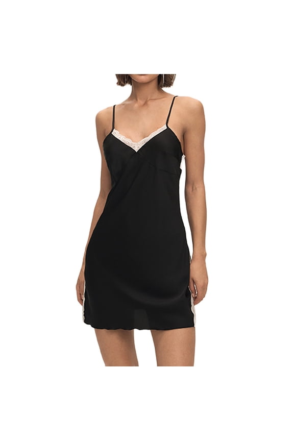 Nightgowns for Women Sleeveless Nightshirts Lace Trim Adjustable Strap Sleepwear Lightweight Backless Sleep Dress