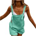 thumbnail image 1 of biudgviw Overalls for Women Casual Sleeveless One Piece Short Jumpsuits Trendy Beach Vacation Bib Shortalls Summer Outfits, 1 of 5
