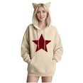 thumbnail image 1 of biudgviw Oversized Hoodies for Women Loose Drawstring Long Sleeve Hooded Tops Casual Comfy Printed Sweatshirts with Pocket, 1 of 4