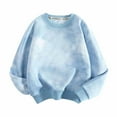 thumbnail image 1 of biudgviw Oversized Sweatshirt for Boys Girls Trendy Tie-Dye Crewneck Long Sleeve Hooded Loose Children Fall Pullover Tops, 1 of 4