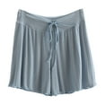 thumbnail image 1 of biudgviw Pajama Shorts for Women Modal Ultra-Soft Sleep Shorts Ruffle Hem Drawstring Waisted Loose Fit Loungewear Pj Bottoms, 1 of 4