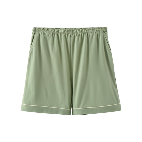 biudgviw Pajama Shorts for Women Ultra-Soft Sleep Shorts with Pockets Elastic High Waisted Sleepwear Summer Loungewear Pj Bottoms