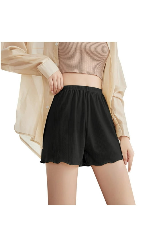 Pettipants for Women Ruffle Under Dresses Slip Bloomers Cute Split Skirt High Waisted Summer Lounge Bottoms