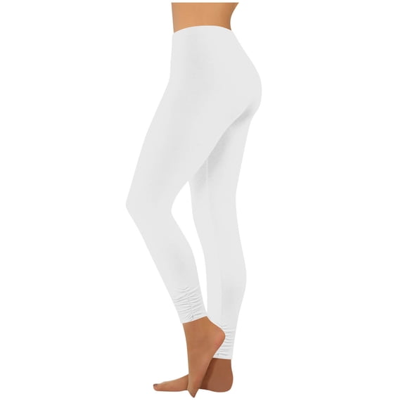 biudgviw Plus Size Leggings for Women Butt Lifting Stretch Soft Yoga Pants Pleated Casual Athletic Running Tights Trendy Gym Clothes