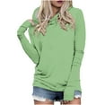 thumbnail image 1 of biudgviw Plus Size Sweatshirt for Women Comfy Long Sleeve Hoodies Sweatshirt Fall Lounge Solid Color Pullover Tops, 1 of 5