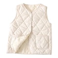 thumbnail image 1 of biudgviw Plus Size Vest for Women Fleece Lined Button Down Sleeveless Jacket Loose Casual Comfy Winter Thermal Outwear with Pockets, 1 of 3