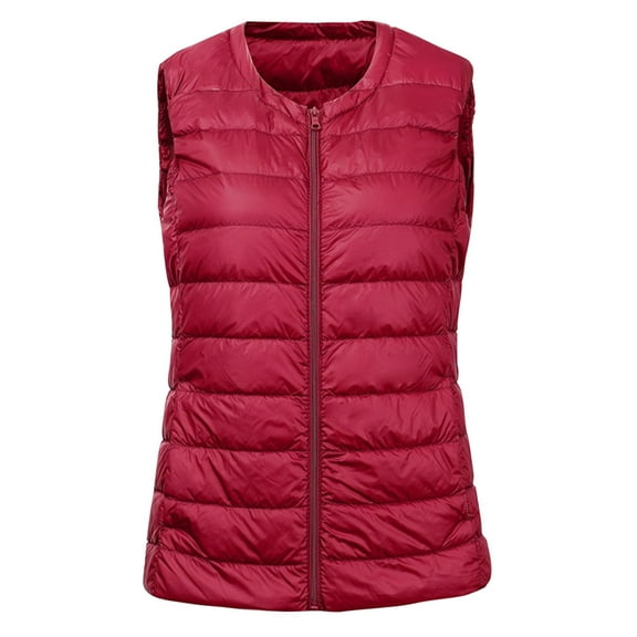 biudgviw Puffer Vest for Women Lightweight Warm Sherpa Sleeveless Jacket Plus Size Casual Zip Up Classic Winter Outwear with Zipper Pockets