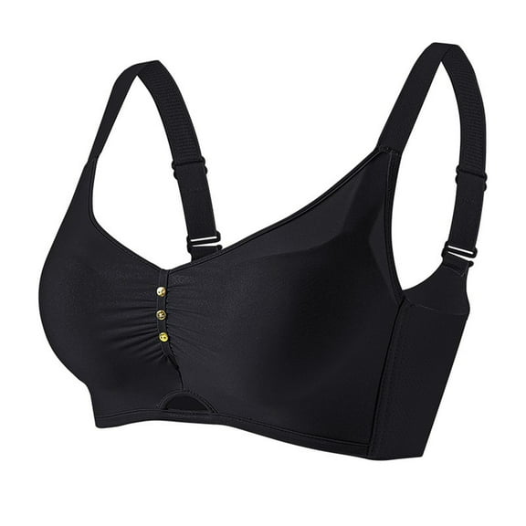biudgviw Push up Bras for Women Soft Stretch High Impact T-Shirts Bras Wireless Adjustable Strap Fashion Trim Liftup Bras