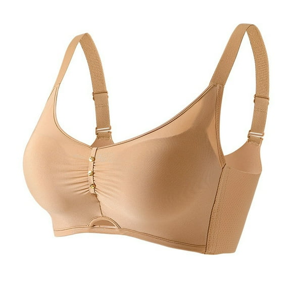 biudgviw Push up Bras for Women Soft Stretch High Impact T-Shirts Bras Wireless Adjustable Strap Fashion Trim Liftup Bras
