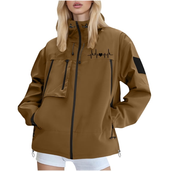 biudgviw Rain Jacket for Women with Hood Lightweight Waterproof Breathable Raincoat Travel Cycling Jacket Hiking Windbreaker with Pockets