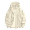 thumbnail image 1 of biudgviw Rain Jackets for Women Lightweight Running Windbreaker Jackets Watwerproof Windproof Outdoor Hiking Hooded Coat, 1 of 5