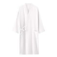 thumbnail image 1 of biudgviw Robes for Women Soft Cotton Drawstring Bathrobe Textured Casual Housecoats Lightweight Loungewear with Pocket, 1 of 2