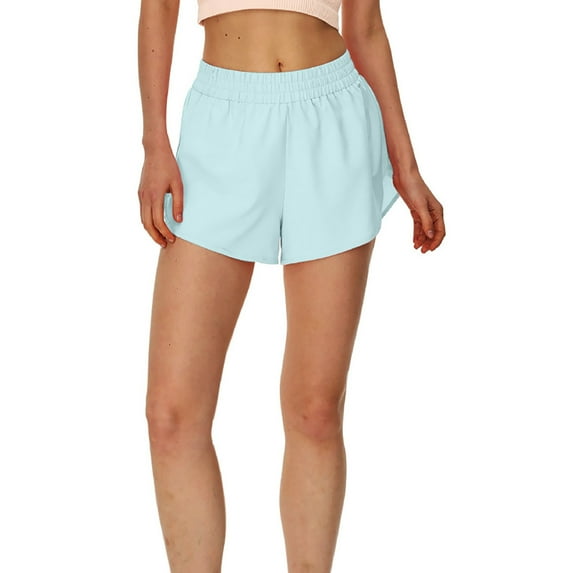 biudgviw Running Shorts for Women Athletic Elastic Waisted Breathable Shorts Workout Loose Side Slit Sporty Bottoms