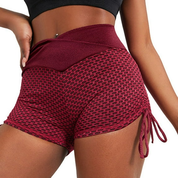 biudgviw Running Shorts for Women Mid-Rise Stretch Side Drawstring Athletic Shorts Workout Summer Beach Volleyball Gym Shorts