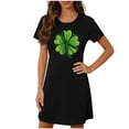 thumbnail image 1 of biudgviw Saint Patrick's Day Women's Nightgowns Print Short Sleeve Sleepwear Casual Loose Crewneck Pajama Dress S-XXL, 1 of 5
