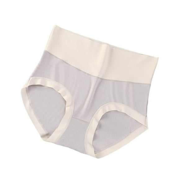 biudgviw Seamless Underwear for Women Comfort High Waisted Color Block Everyday Briefs Soft Full Coverage Panties