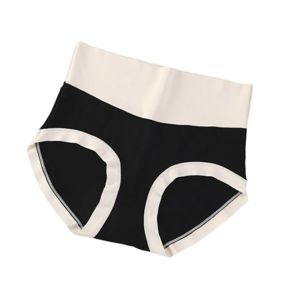 biudgviw Seamless Underwear for Women Comfort High Waisted Color Block Everyday Briefs Soft Full Coverage Panties