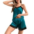thumbnail image 1 of biudgviw Sleep Sets for Women Soft Lace Sleeveless Spaghetti Strap Camisole Comfy Shorts Pajama Sets Sleepwear, 1 of 5