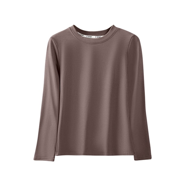 biudgviw Sleep Shirts for Women Comfy Long Sleeve Crew Neck Base Layer Oversized Casual Pajama Tops Fall Winter Tee Tops
