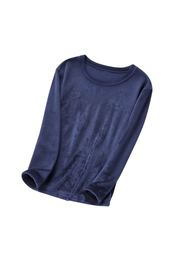 Sleep Shirts for Women Fleece Fuzzy Warm Sherpa Pajama Tops Winter Comfy Long Sleeve Crew Neck Loungewear