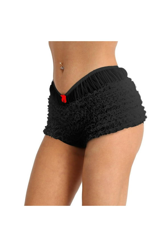 Smocked Bloomer Shorts for Women Low Rise Lace Frill Ruffle Bottoms Layered Lounge Mini Sleep Shorts Cute Pettipants