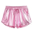 thumbnail image 1 of biudgviw Sparkle Shorts for Women Drawstring Elastic Waisted Glitter Shorts Reflective Summer Party Club Hot Pants, 1 of 5