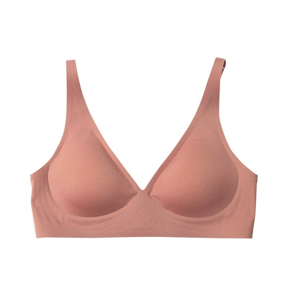 biudgviw Sport Bras for Women Seamless Deep V Neck Push up Bralettes Breathable High Impact Wireless Bras