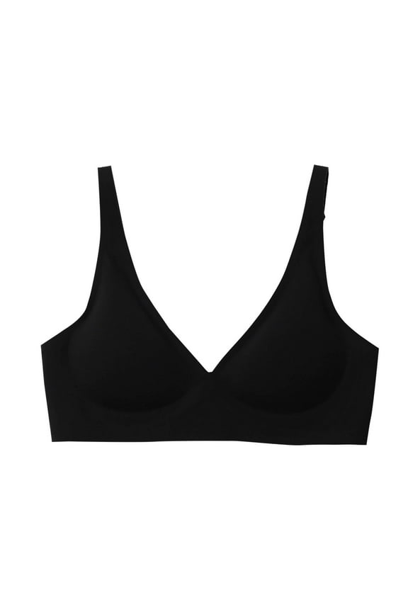 Sport Bras for Women Seamless Deep V Neck Push up Bralettes Breathable High Impact Wireless Bras