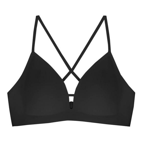 biudgviw Sports Bras for Women Wirefree High Supports Liftup Bras Trendy Back Cross Strap Push up Bralettes