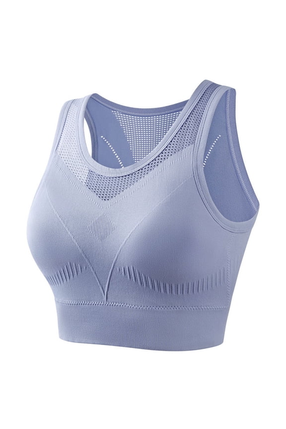 Sports Bras for Women Wirefree Hollow out Mesh Bralettes Breathable High Support Running Athletic Yoga Bras