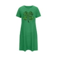 thumbnail image 1 of biudgviw St Patrick's Day Women's Nightgown Print Short Sleeve Nightshirts Casual Soft Crewneck Oversized Sleepshirts S-5XL, 1 of 2