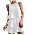 thumbnail image 1 of biudgviw Summer Ruffle Jumpsuits for Women Sleeveless Asymmetric Layered Rompers Elegant Business Work Dressy Outfits, 1 of 6