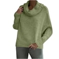 thumbnail image 1 of biudgviw Sweater for Women High Neck Oversized Pullover Tops Long Sleeve Thermal Knit Winter Blouses Fall Clothes, 1 of 7
