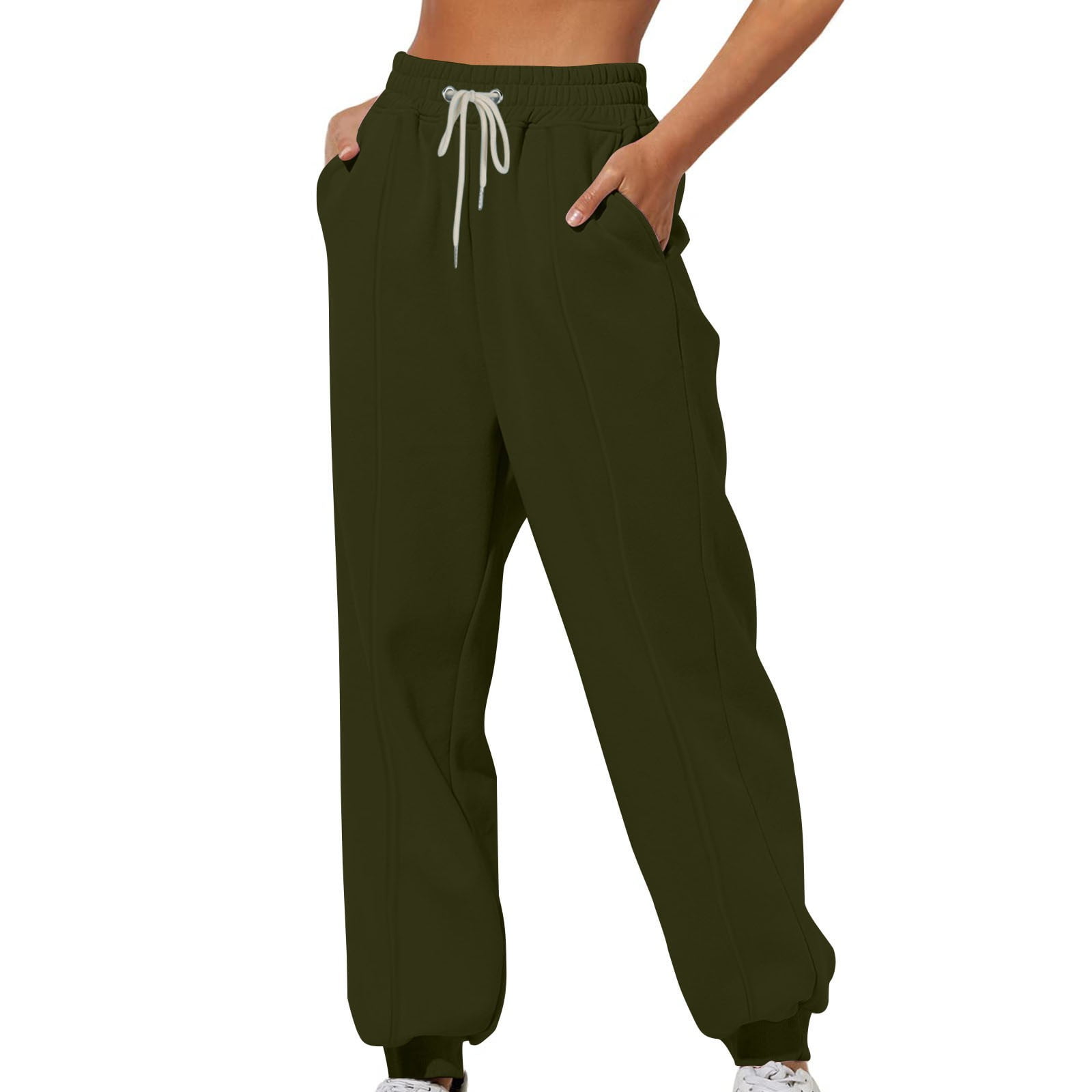 biudgviw Sweatpants for Women Fashion Elastic High Waist Jogger