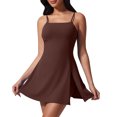 thumbnail image 1 of biudgviw Tennis Dress for Women Spaghetti Strap Athletic Jumpsuits Dresses Build-In Shorts and Bra Workout Golf Backless Active Outfits, 1 of 5