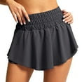 thumbnail image 1 of biudgviw Tennis Skirt for Women Smocked High Waist Athletic Skort Ruffle Lightweight Workout Golf Pockets Skirt with Shorts, 1 of 7